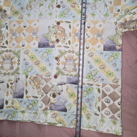 NWOT Box Lunch Studio Ghibli My Neighbor Totoro Patchwork Denim Jacket Size XL - Picture 3 of 8